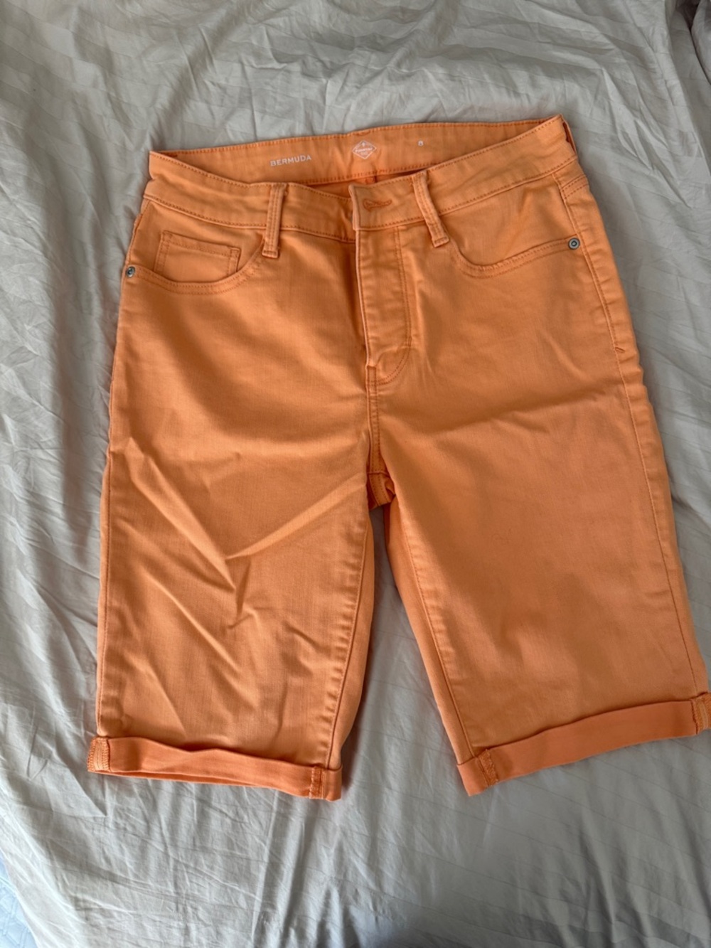 St. John's Bay Orange Bermuda Shorts
